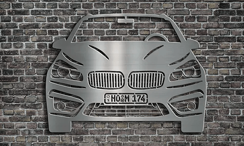 Wall Decoration Milled Metal - Chrome