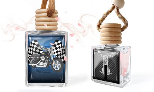 Désodorisant de voiture miniature avec image de moto