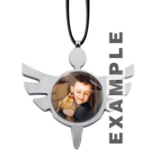 Guardian Angel Car Rearview Mirror With Own Photo