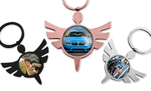 Keychain Guarding Angel With Your Own Photo
