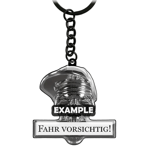 Keychain Skull License Plate