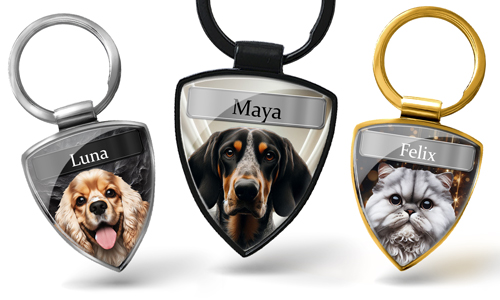 Keychain Shield With Pet