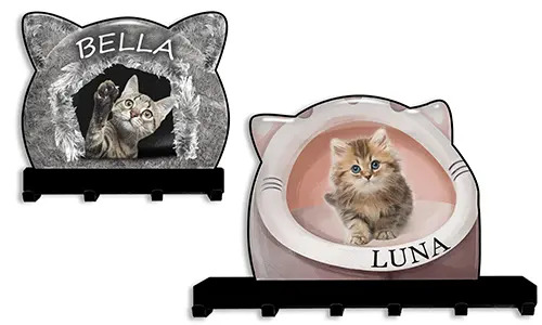 Wand seutelhouder met kattenhuis ontwerp