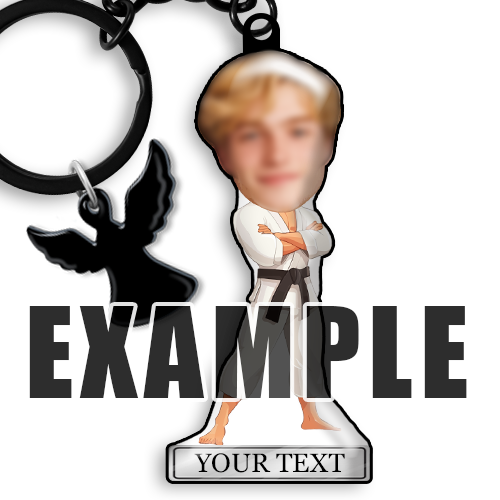 Personalisierter Schlüsselanhänger mit Namen Comic Hobby Beruf