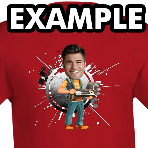 Personalisierte T-Shirt-Farb-Vibe-Designs im Comic-Stil für Hobbys und Berufe