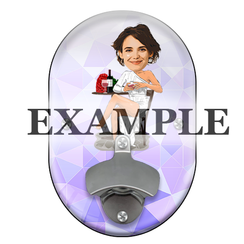 Personalized Wall Bottle Opener Standard Comic Hobby Or Profession