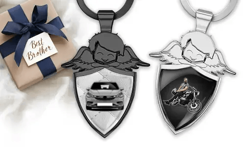Portachiavi angelo personalizzato - Regalo per tuo fratello