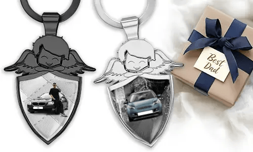 Persoonlijke engel sleutelhanger - Cadeau voor je vader