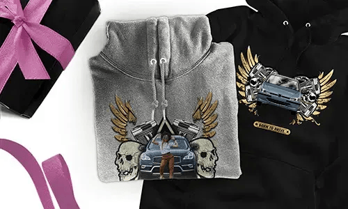 ¡Sudadera con motivo de coche para tu madre!