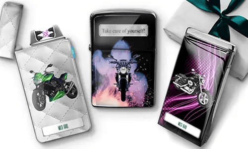 Personalised lighter for motorcycle lovers