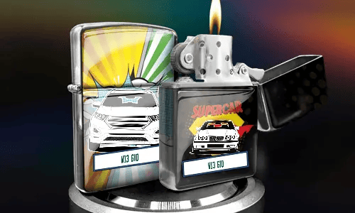 Mechero con gasolina para coche