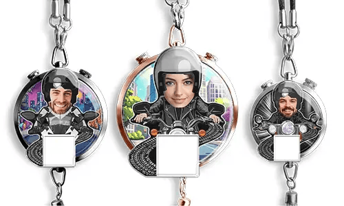 Car Air Freshener With Motorcycle Driver