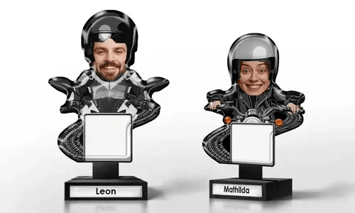 Personlig dekoration med motorcyklist