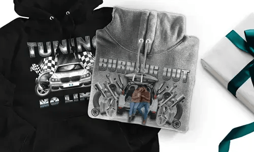 Tuning-Hoodie mit deinem Foto deines Mannes