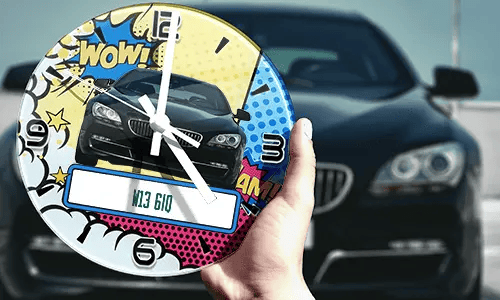galery-photo-wall-clock-comic-car-silhouette-1 galery-photo-wall-clock-comic-car-silhouette-1
