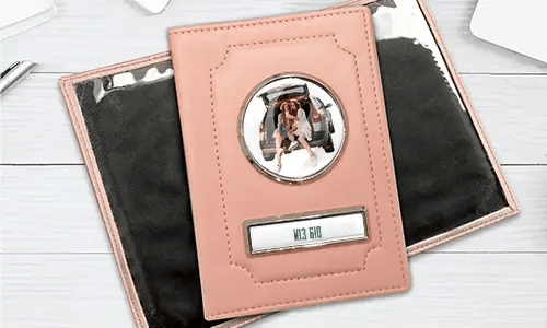 Car documents holder in hand