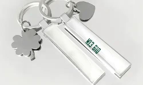 number plate key ring