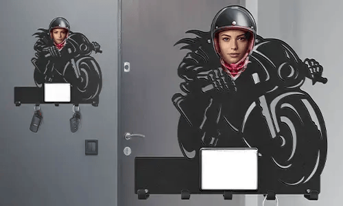 gallery-keyholder-wall-motorcycle-rider-skeleton-face-license-plate-and-text-printed-2